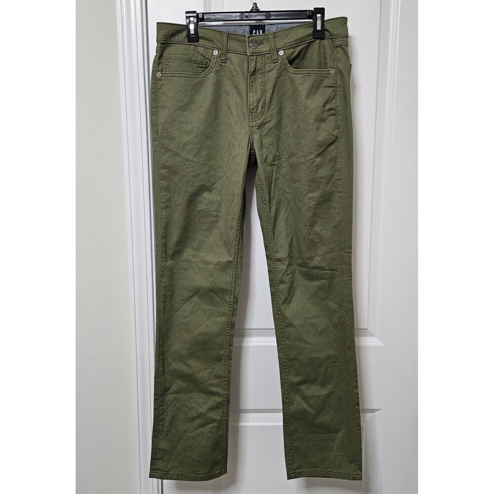 NWT Gap City Pants Jeans Men's 32x32 (32x30.5) Straight Leg Mid Rise Green